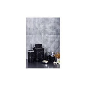 Set 5 accesorii baie Oyo Concept, 33 x 9 x 9 cm, acrilic, Negru-alb imagine