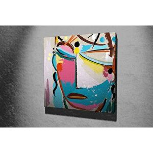 Tablou decorativ pe panza Majestic, 257MJS1260, 45 x 45 cm, Multicolor imagine