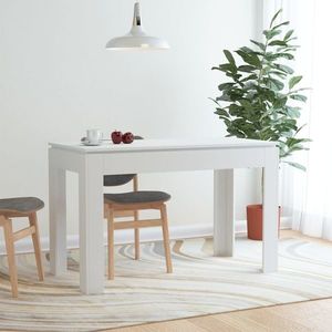 vidaXL Masă de bucătărie, alb, 120x60x76 cm, lemn prelucrat imagine