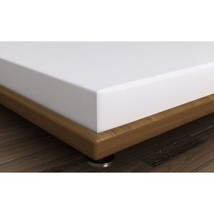 Cearceaf de pat cu elastic, 130x200 cm, 100% bumbac, Patik, White, alb imagine