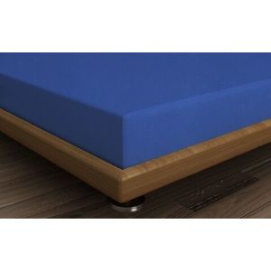 Cearceaf de pat cu elastic, 160x200 cm, 100% bumbac ranforce, Patik, Dark Blue, albastru inchis imagine
