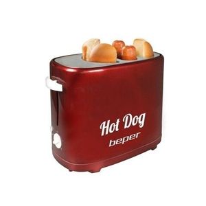 Aparat de facut Hot Dog BT.150Y, Beper, cu design vintage, 750 W, 5 niveluri de preparare imagine