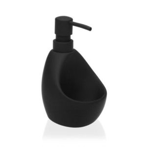 Dispenser sapun lichid Ellis, Versa, 11 x 9.5 x 16.5 cm, ceramica, negru imagine