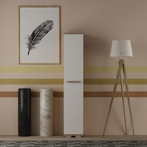 Dulap multifunctional, Olivia, Asimo XL, 29.6 x 156.6 x 35 cm, pal melaminat, stejar/alb imagine