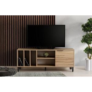 Comoda TV, Kalune Design, Bodegas, 140 x 55 x 40 cm, pal melaminat, stejar imagine
