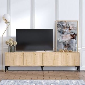 Comoda TV, Emerald, Nora, 180 x 50 x 35 cm, pal melaminat, stejar imagine