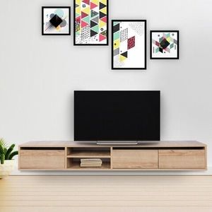 Comoda TV, Mod Design, Rust, 180 x 30 x 25 cm, pal melaminat, stejar imagine