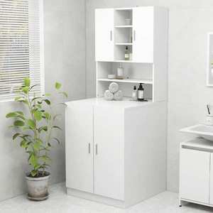 vidaXL Dulap mașină de spălat, alb, 70, 5x25, 5x90 cm imagine