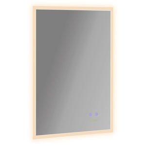 Oglinda de baie cu LED 70x50cm kleankin, cu iluminare pentru perete, cu 3 lumini reglabile, Smart Touch, argintiu | Aosom RO imagine