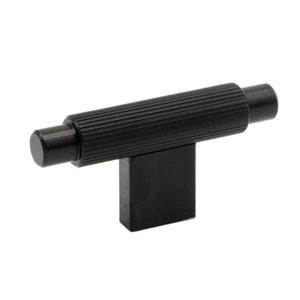 Buton pentru mobila Arpa, finisaj negru periat, 70x35 mm imagine