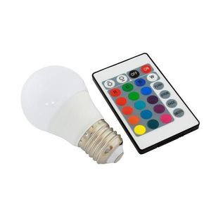 Bec LED 16 culori, cu telecomanda, 48x92 mm - Gonga imagine