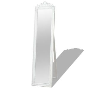 vidaXL Oglindă în stil baroc independentă, alb, 160 x 40 cm imagine
