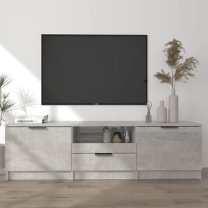 vidaXL Comodă TV, gri beton, 140x35x40 cm, lemn prelucrat imagine