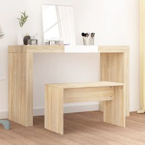 vidaXL Taburet de toaletă, stejar sonoma, 70x35x45 cm, lemn prelucrat imagine