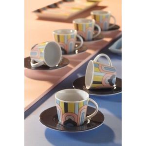 Set de cafea Kutahya Porselen, TL12KT60010876, 12 piese, portelan imagine