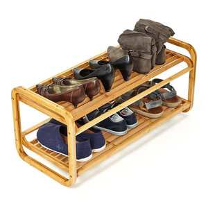 Blumfeldt Botnik, dulap multifuncțional, 2 rafturi, 6 perechi de pantofi, extensibil, durabil, din bambus imagine