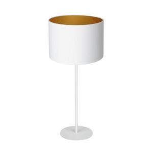 Lampă de masă ARDEN 1xE27/60W/230V d. 25 cm albă/aurie imagine