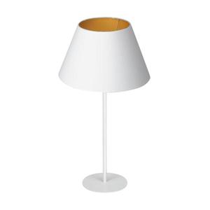Lampă de masă ARDEN 1xE27/60W/230V d. 30 cm albă/aurie imagine
