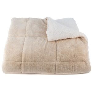 Pătură imitație blăniță Erika crem, 150 x 200 cm imagine