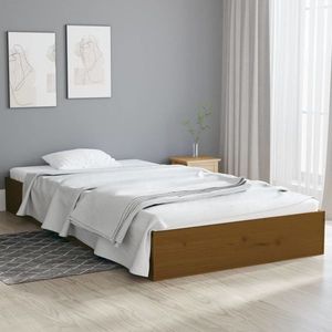vidaXL Cadru de pat, maro miere, 100x200 cm, lemn masiv imagine