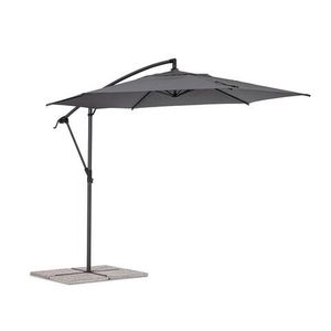 Umbrela pentru gradina / terasa Tropea, Bizzotto, Ø 300 cm, stalp Ø 46-48 mm, otel/poliester, gri inchis imagine