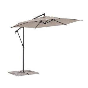 Umbrela pentru gradina / terasa Tropea, Bizzotto, Ø 300 cm, stalp Ø 46-48 mm, otel/poliester, grej imagine