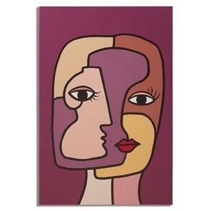Tablou, Mauro Ferretti, Face - A, 60 x 3 x 90 cm, lemn de pin/panza, multicolor imagine