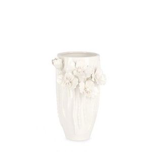 Vaza Poppy, Bizzotto, 14.5 x 13 x 22 cm, portelan, alb imagine