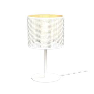 Lampă de masă LOFT SHADE 1xE27/60W/230V d. 18 cm albă/aurie imagine