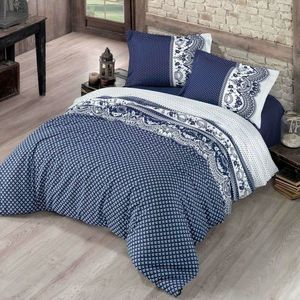 Lenjerie de pat din bumbac Canzone albastră, 200 x 200 cm, 2 buc. 70 x 90 cm, 200 x 200 cm, 2 buc. 70 x 90 cm imagine