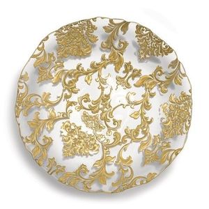 Farfurie intinsa Damasco Gold, Brandani, 30 cm, sticla imagine