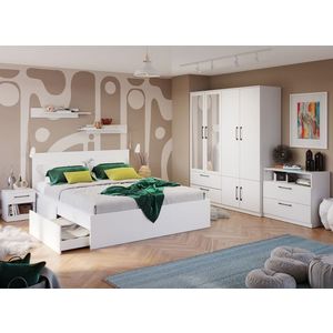Set Mobila Dormitor Snow C15 cu oglinda imagine