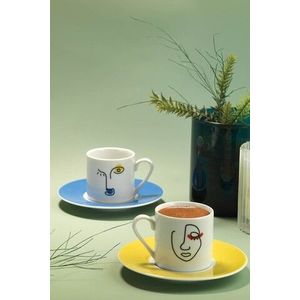 Set de cafea Kutahya Porselen, RU04KT42011335, 4 piese, portelan imagine