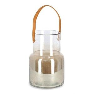 Vaza Saturn, Bizzotto, Ø 17.5 x 27.5 cm, sticla, handmade, bej imagine