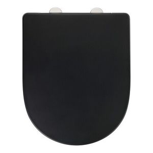 Capac de toaleta, Wenko, Exclusive O.novo, 36.5 x 45 cm, duroplast, negru imagine