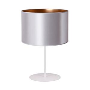 - Lampă de masă CANNES 1xE14/15W/230V 20 cm argintie/cupru/albă imagine