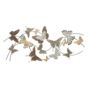 Decoratiune de perete 3D Butterfly Smart, Mauro Ferretti, 62.5x40 cm, fier, multicolor imagine