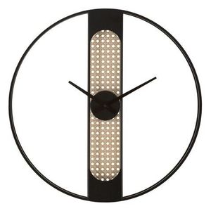 Ceas de perete, Mauro Ferretti, Ribby, Ø 60 x 5 cm, fier, negru/crem imagine