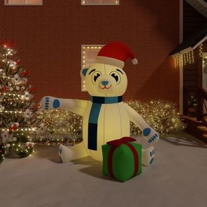 vidaXL Ursuleț gonflabil de Crăciun cu LED, 240 cm imagine