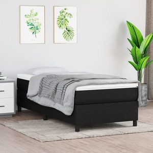 vidaXL Cadru de pat continental, negru, 80x200 cm, material textil imagine