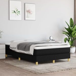 vidaXL Cadru de pat, negru, 120 x 200 cm, material textil imagine