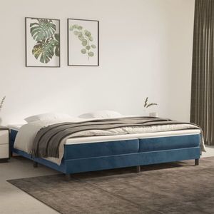 vidaXL Cadru de pat box spring, albastru închis, 200x200 cm, catifea imagine