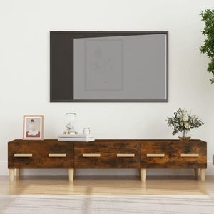 vidaXL Comodă TV, stejar fumuriu, 150x34, 5x30 cm, lemn compozit imagine