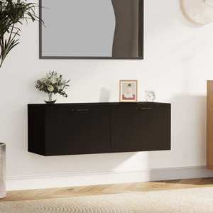 vidaXL Dulap de perete, negru, 100x36, 5x35 cm, lemn prelucrat imagine