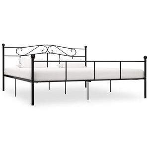 Cadru de pat metalic, 180 x 200 cm, negru imagine