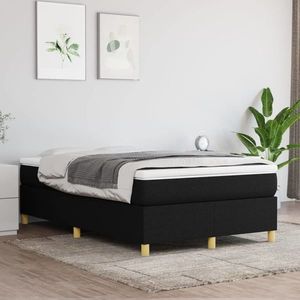 vidaXL Cadru de pat, negru, 120 x 200 cm, material textil imagine