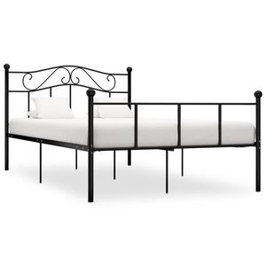 vidaXL Cadru de pat, negru, 160 x 200 cm, metal imagine