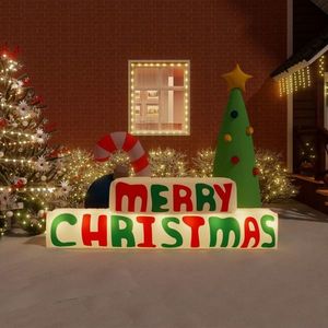 vidaXL Decorațiune "Merry Christmas" gonflabilă, cu LED-uri, 197 cm imagine