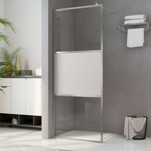 vidaXL Paravan de duș walk-in, 100 x 195 cm, sticlă ESG semi-mată imagine