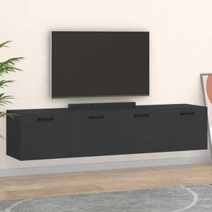 vidaXL Dulapuri TV de perete, 2 buc. negru 60x36, 5x35 cm lemn compozit imagine